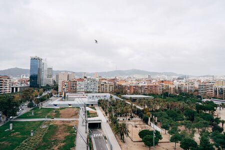 Cityscape view of the city of Barcelona in Spain.