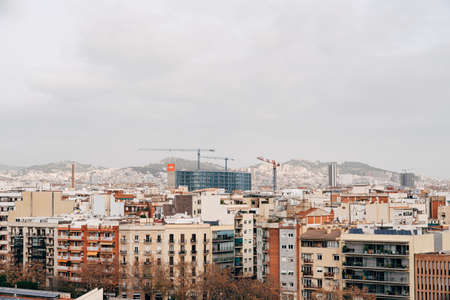 Cityscape view of the city of Barcelona in Spain.の写真素材