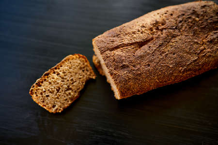 Fresh home-baked rye bread, yeast-free