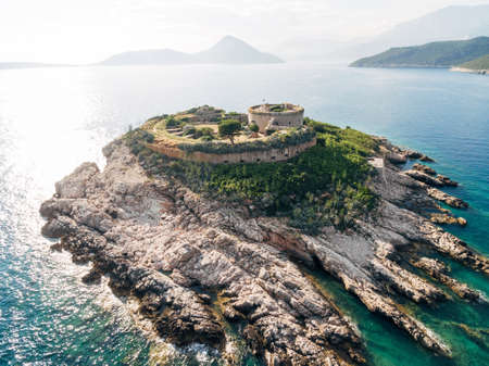 Fortress Mamula on a rocky island in the Kotor Bay. Montenegroの写真素材