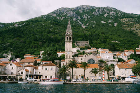 Church of St. Nicholas on the coast of Perast. Montenegroの写真素材