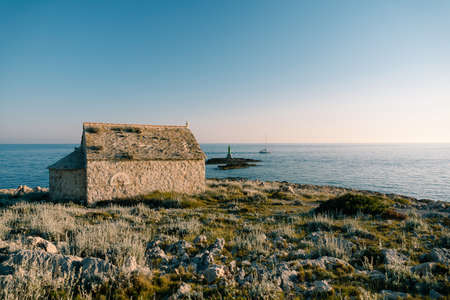 Old church at the Punta Planca promontory. Croatia