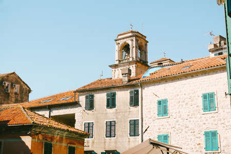 Chapel of the tower of the Cathedral of St. Tryphon in the old town of Kotor in Montenegroの写真素材