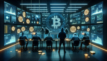 The abstract background of the hacker threatの素材