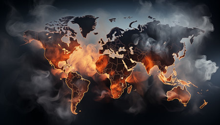 World map - abstract backgroundの素材