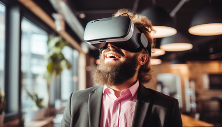 Man in VR glasses.の素材