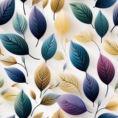 Seamless pattern tile background flowers and floral leaves plantsの素材