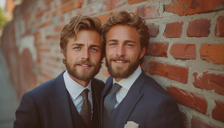 The wedding of two gay menの素材