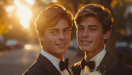 The wedding of two gay menの素材