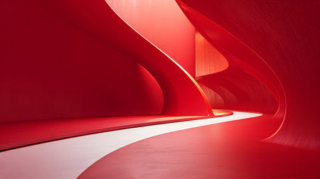 Red and white automotive design with magenta and electric blue tints throughoutの素材