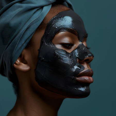 A woman in a turban and black mask, resembling a fictional character in costumeの素材