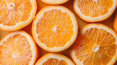 Fresh citrus fruit halves on a rustic wooden tableの素材