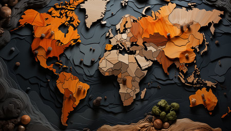 World map - abstract backgroundの素材