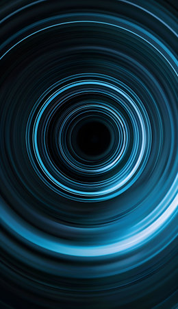 Abstract Blue Circles Background with Gradient Effectの素材