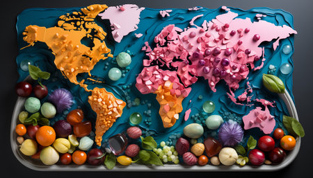 World map - abstract backgroundの素材