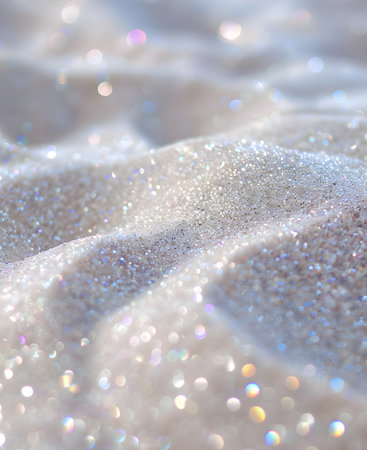 Shimmering sand with sparkling highlights and magic touchの素材