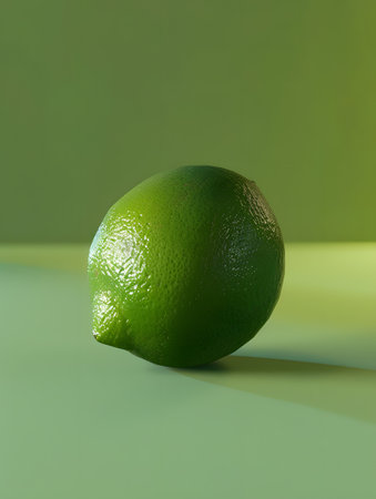 Fresh Green Lime on Minimalistic Gradient Backgroundの素材