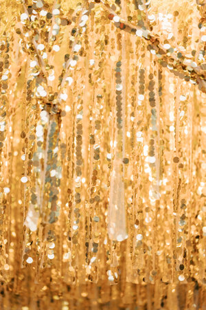 A Beautiful Background Featuring Glittering Golden Sequins