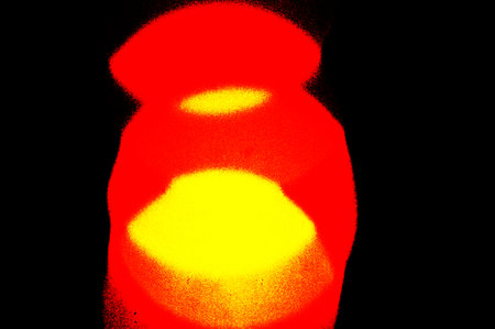 3D rendering of an abstract background with a red light in it