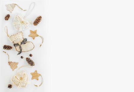 Rustic natural christmas backgroundの写真素材