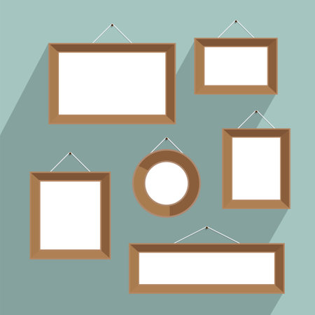 Empty picture frame. Frame for a picture.のイラスト素材