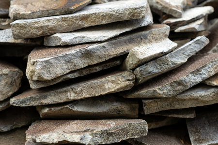 Rock texture background. Texture, rocky rock from gray stone.の写真素材