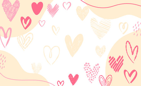 Vector heart abstract background. Love texture wallpaperのイラスト素材