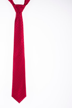 silk tie on a white background closeupの写真素材