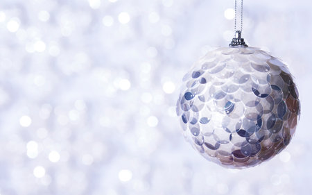 Christmas,new years or disco ball party backgroundの写真素材