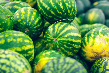 watermelons for sale in grocery store
