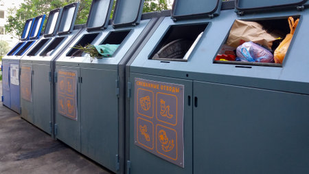 Waste bins for mixed and separate waste collection, Moscow, 06/22/2020