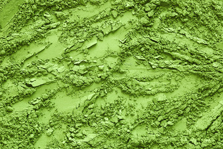 Matcha powder texture background, closeupの写真素材
