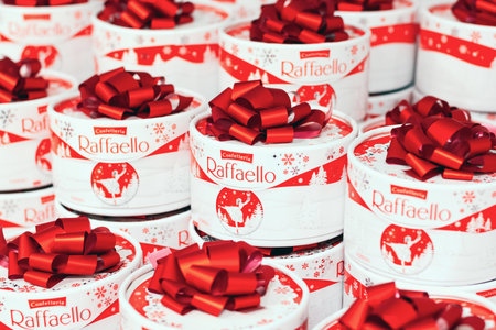 Rafaello candies being sold in grocery store, 26 Nov 2021のeditorial素材