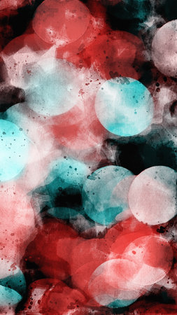 Abstract watercolor background in red and green colorsの写真素材