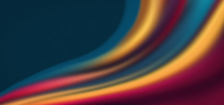 Dark teal blue orange pink grainy gradient background, blurry color wave with noise texture