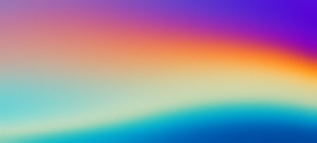 Vibrant color gradient background, purple yellow blue orange wave abstract banner design website header landing pageの写真素材