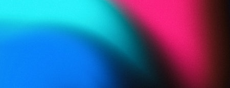 Blue pink vibrant neon colors abstract grainy background for retro poster cover web header design,...