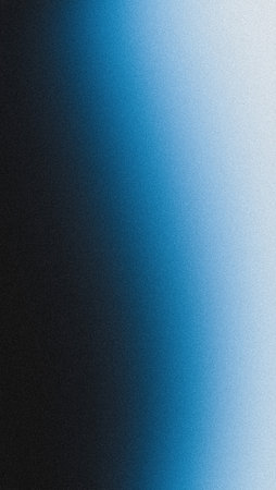 Blue glowing grainy gradient vertical background white black color flow noise texture mobile app wallpaper backdrop designの写真素材