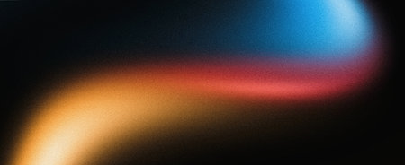 Abstract background yellow blue red color flow grainy wave dark noise texture cover header wallpaper designの写真素材