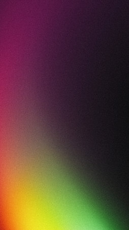 Vibrant rainbow colors noise texture vertical background glowing red green yellow black color gradient abstract backdropの写真素材