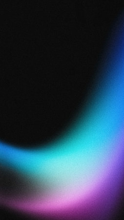 Blue black vertical background grainy gradient glowing color flow black noise texture mobile wallpaper designの写真素材