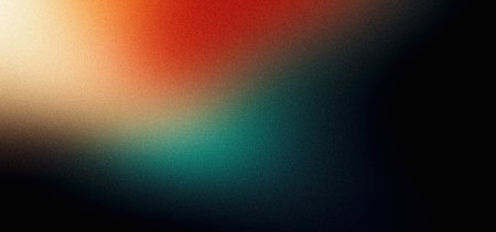 Teal orange black grainy background dark grunge noise texture poster banner cover design copy spaceの写真素材