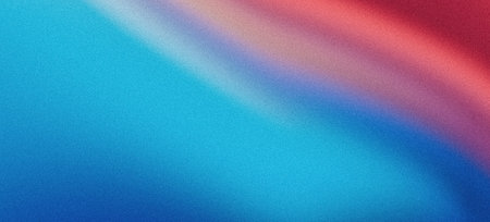 Abstract background blue red pink grainy gradient wave blurred noise textured banner poster designの写真素材