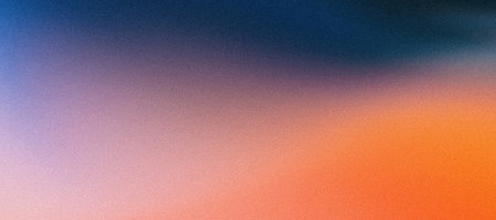 Background grainy orange purple abstract noise texture pink red blue retro gradient bannerの写真素材