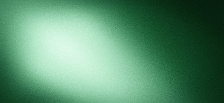 Grainy texture green gradient background glowing light and dark backdrop noise grain effect banner header design copy spaceの写真素材