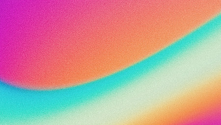 Orange pink teal green abstract retro grainy gradient background noise texture effect summer poster designの写真素材