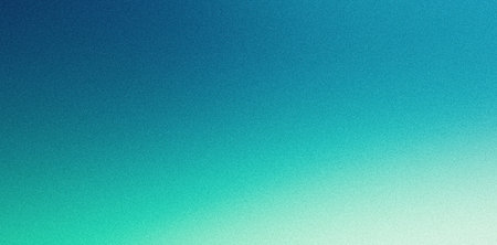 Blue green grainy color gradient background teal turquoise glowing noise texture poster backdrop designの写真素材