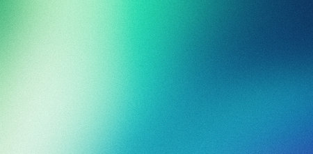 Teal green blue grainy color gradient background glowing noise texture cover header poster designの写真素材
