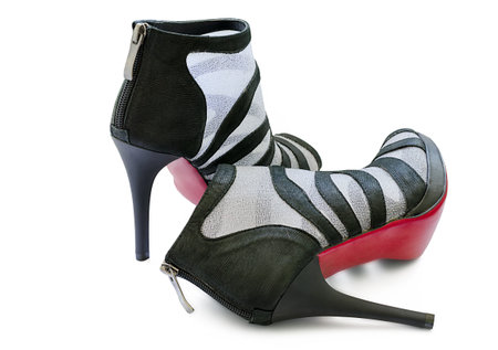 shoes female on hairpinsの写真素材