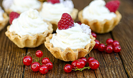 raspberry cakeの写真素材